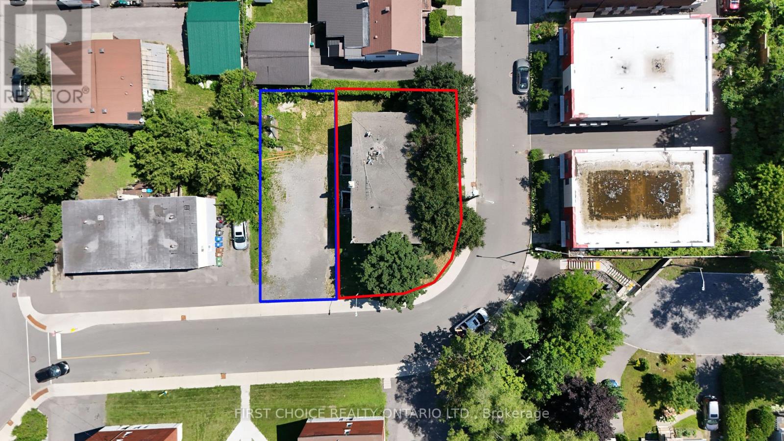 Lot identified with red lot line
