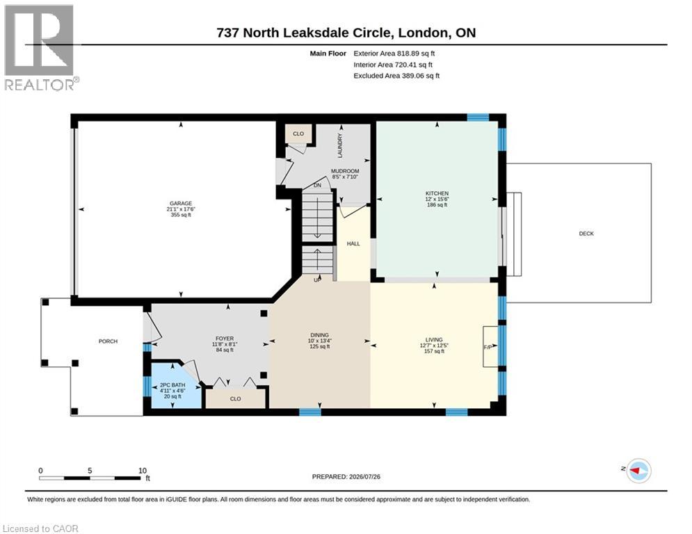 3 bedroom Single Family interior view, 737 NORTH LEAKSDALE Circle, London, Ontario