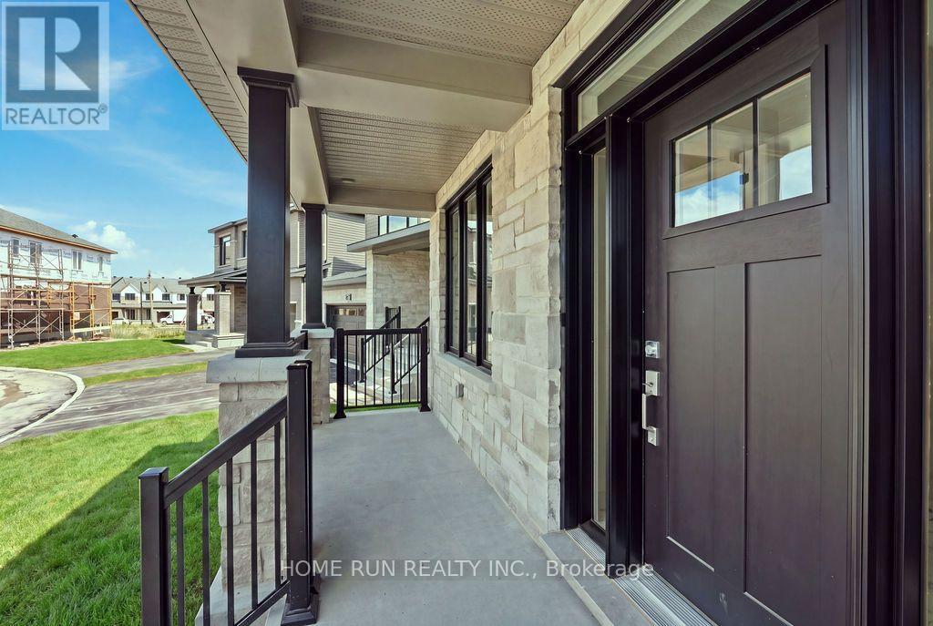 Deep covered porch with room for seating