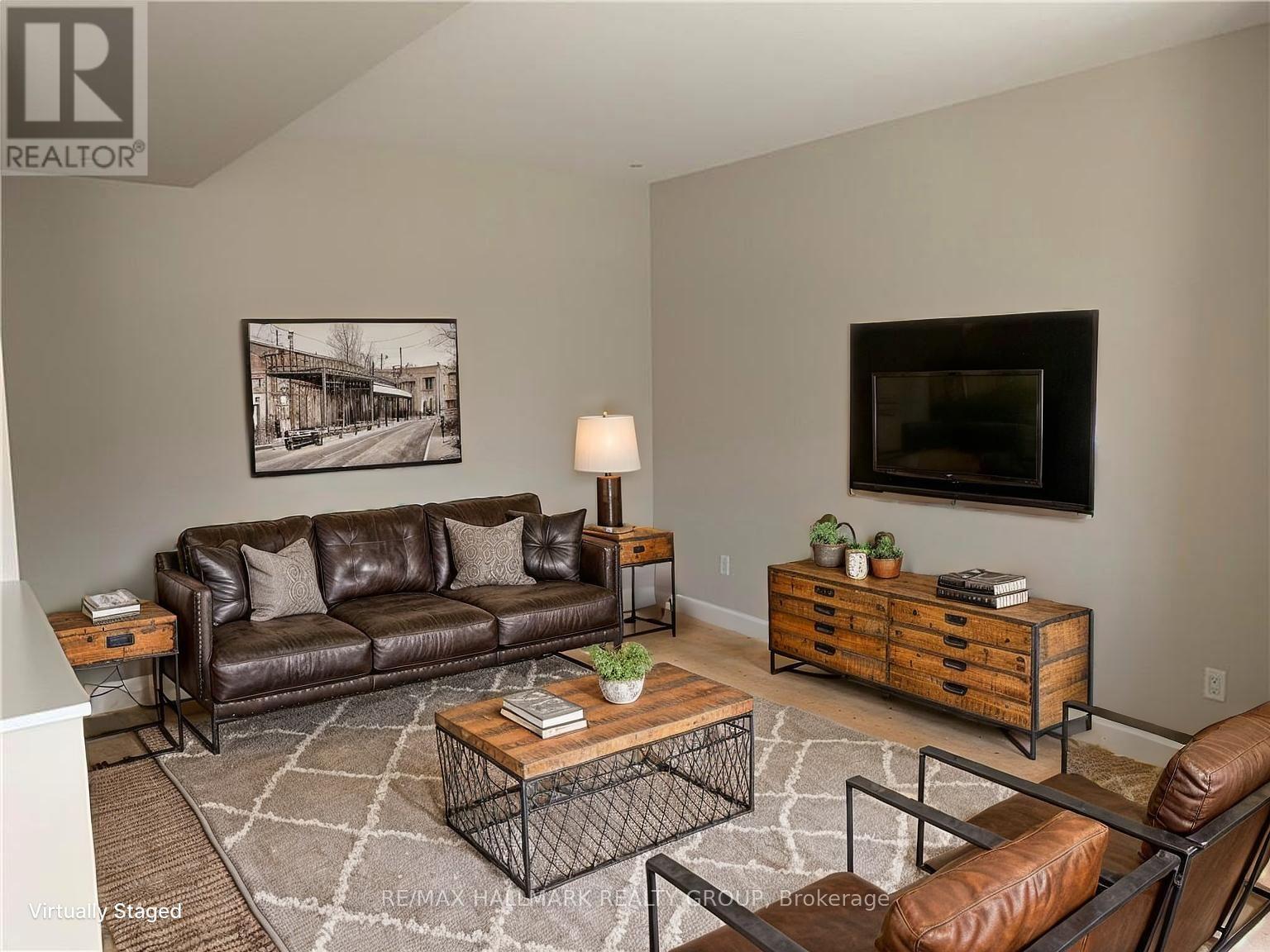 Virtually staged living room