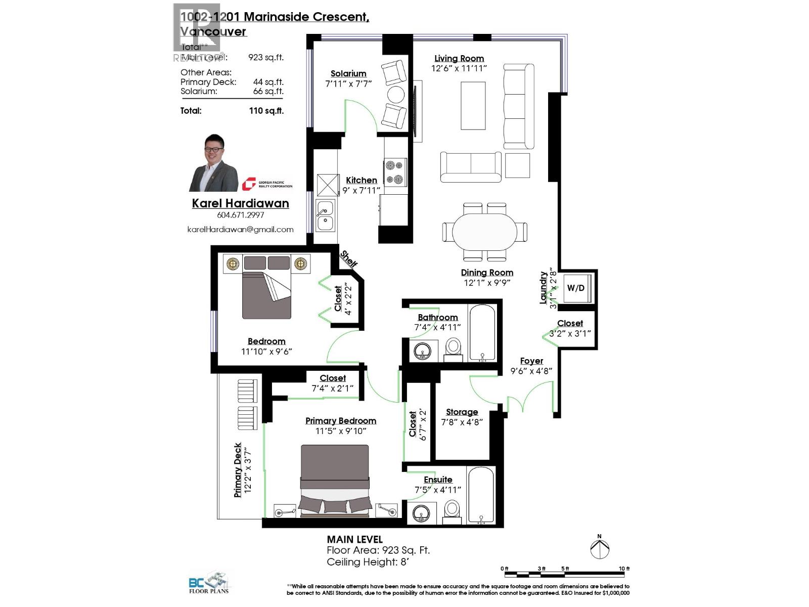 2 Bed, 2 Bath House for Sale in Vancouver – 1002 1201 MARINASIDE CRESCENT, Vancouver – MLS# R3158986 - Image 22