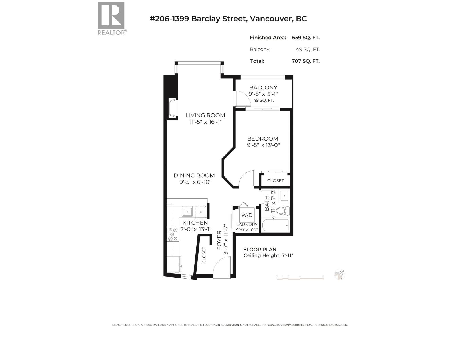 1 Bed, 1 Bath Apartment for Sale in Vancouver – 206 1399 BARCLAY STREET, Vancouver – MLS# R3159212 - Image 31