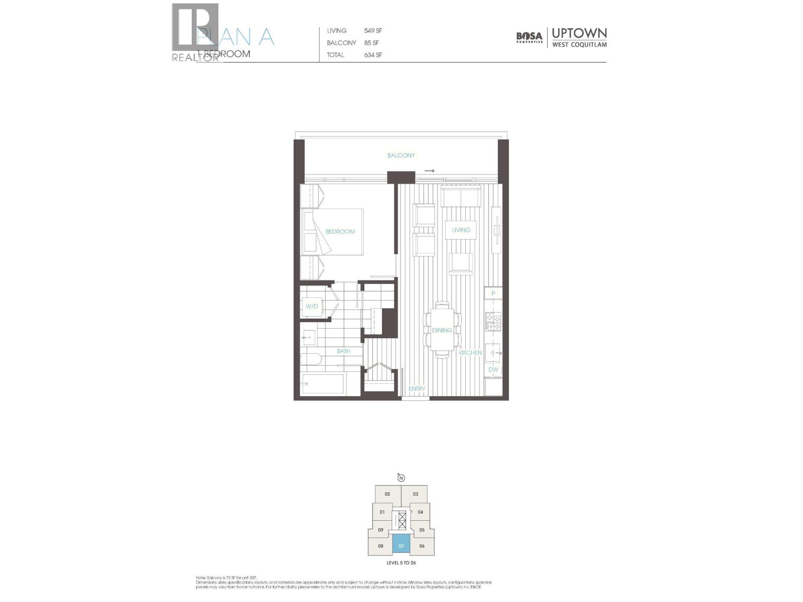 1 Bed, 1 Bath House for Sale in Coquitlam – 1407 602 COMO LAKE AVENUE, Coquitlam – MLS# R3159225 - Image 9