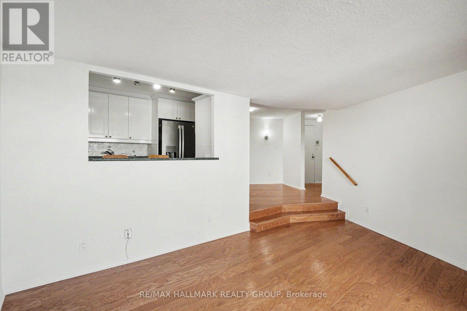 Hardwood floor throughout the living space