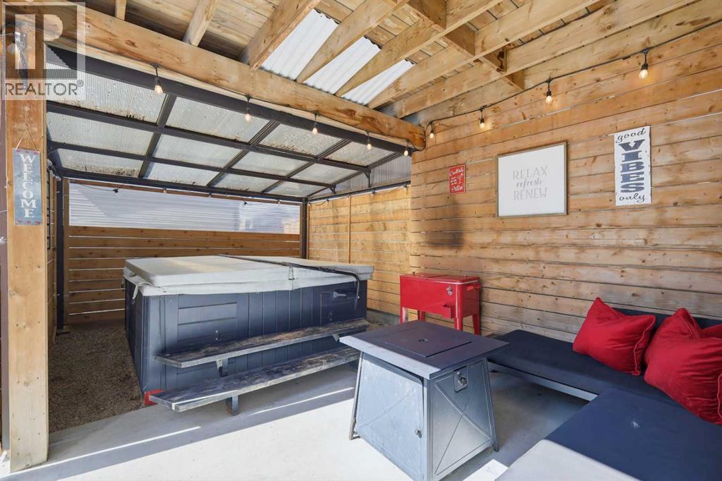 Lower covered Patio with hot tub