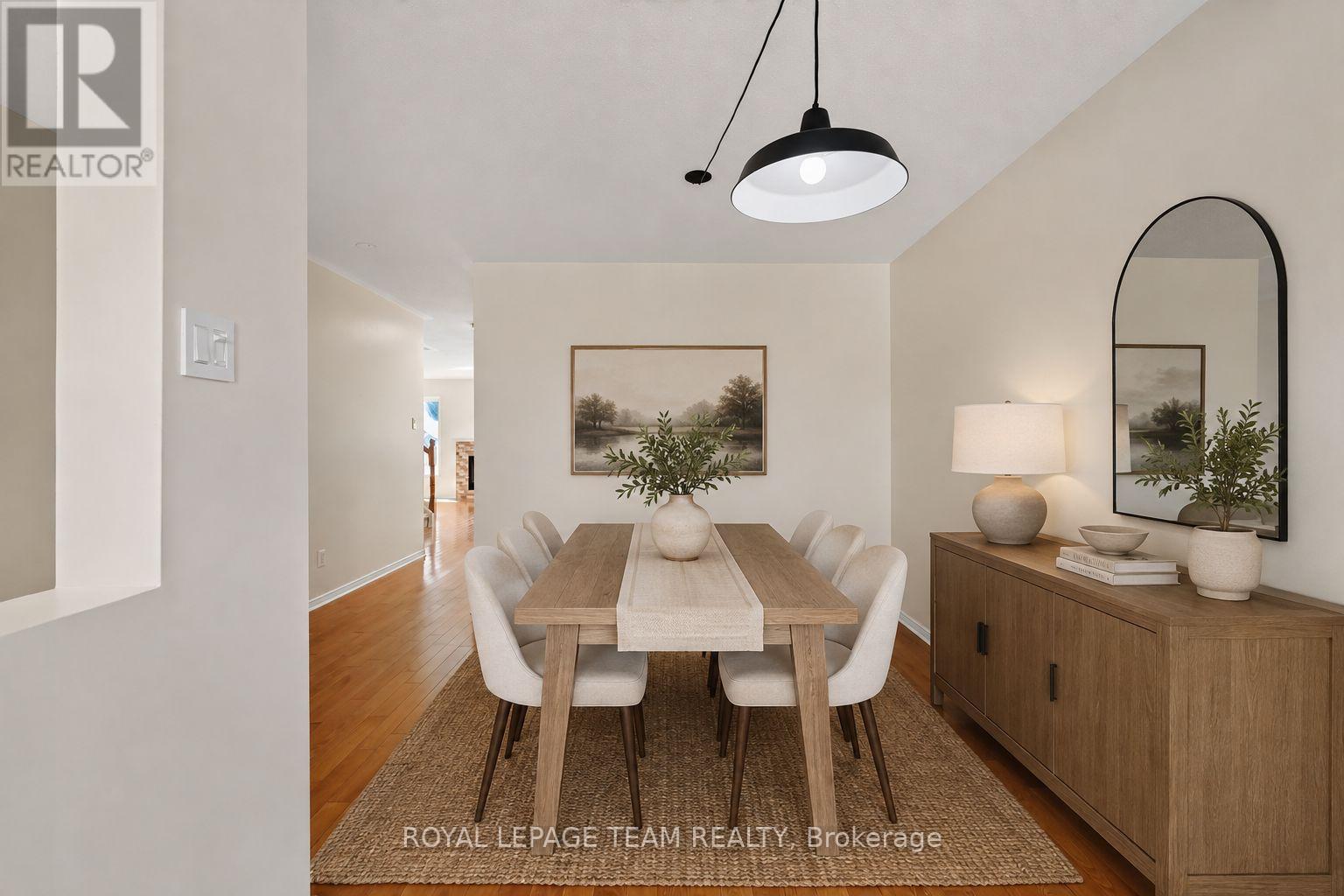 flex room virtually staged as formal dining.