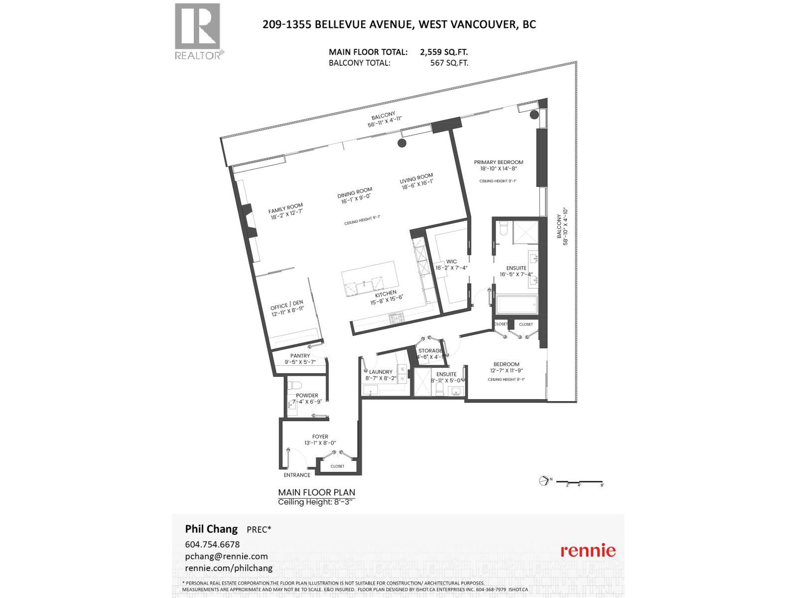#209 1355 BELLEVUE Avenue, West Vancouver, British Columbia, V7T0B4, West Vancouver, British Columbia — photo 4 of 5