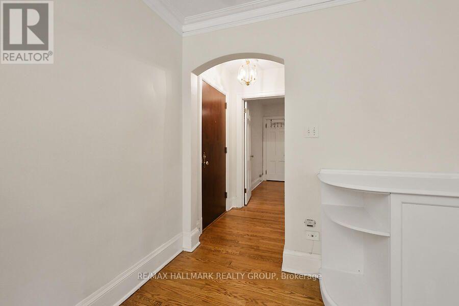 Unit foyer and hall between living and bedroom