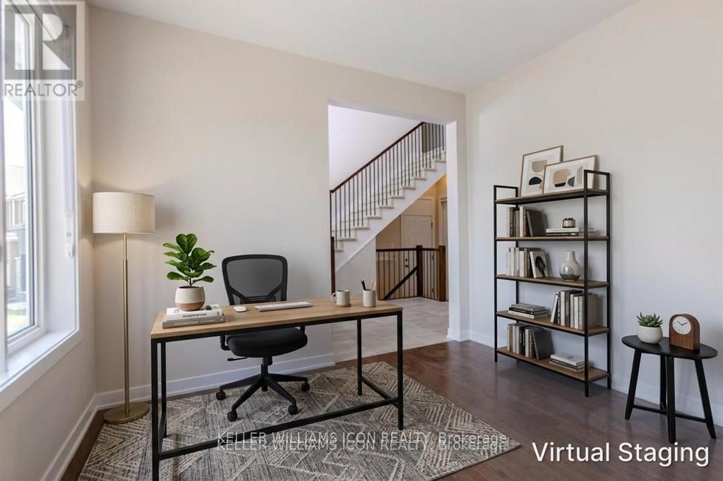 first floor den, virtually staged