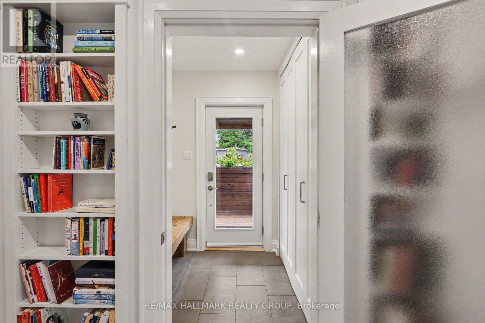 Looking to the entrance foyer