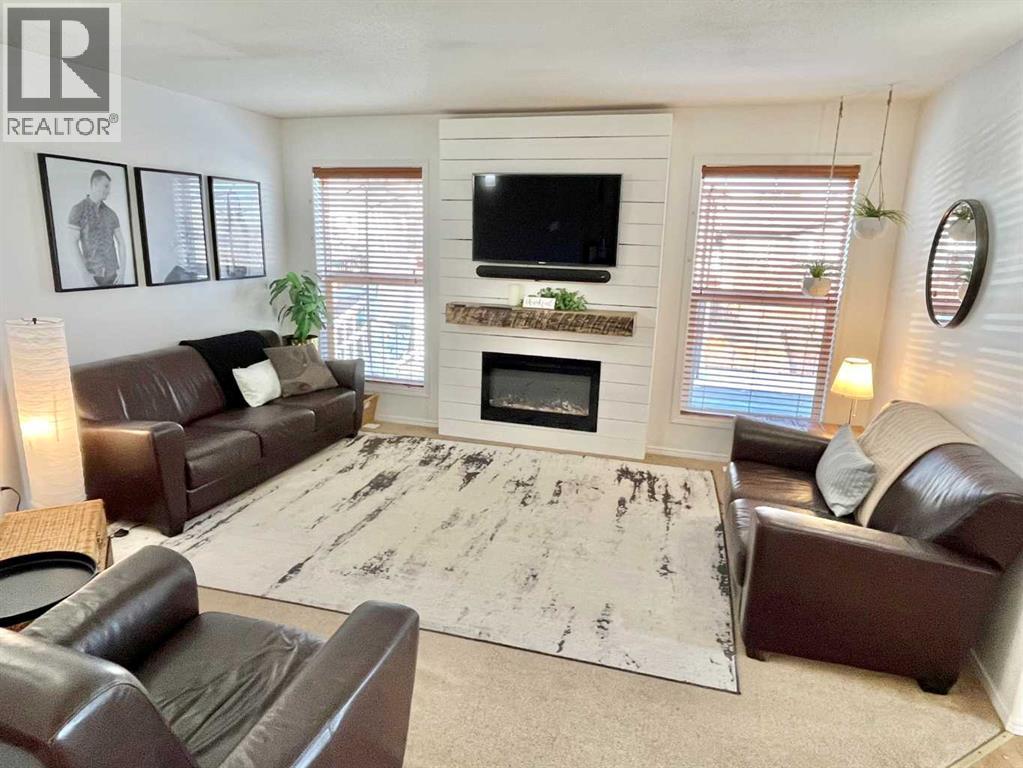 Living room with fire place