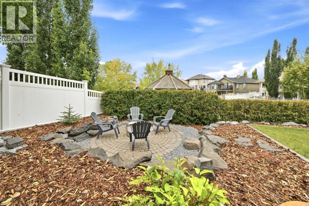 Patio-stone fire-pit area