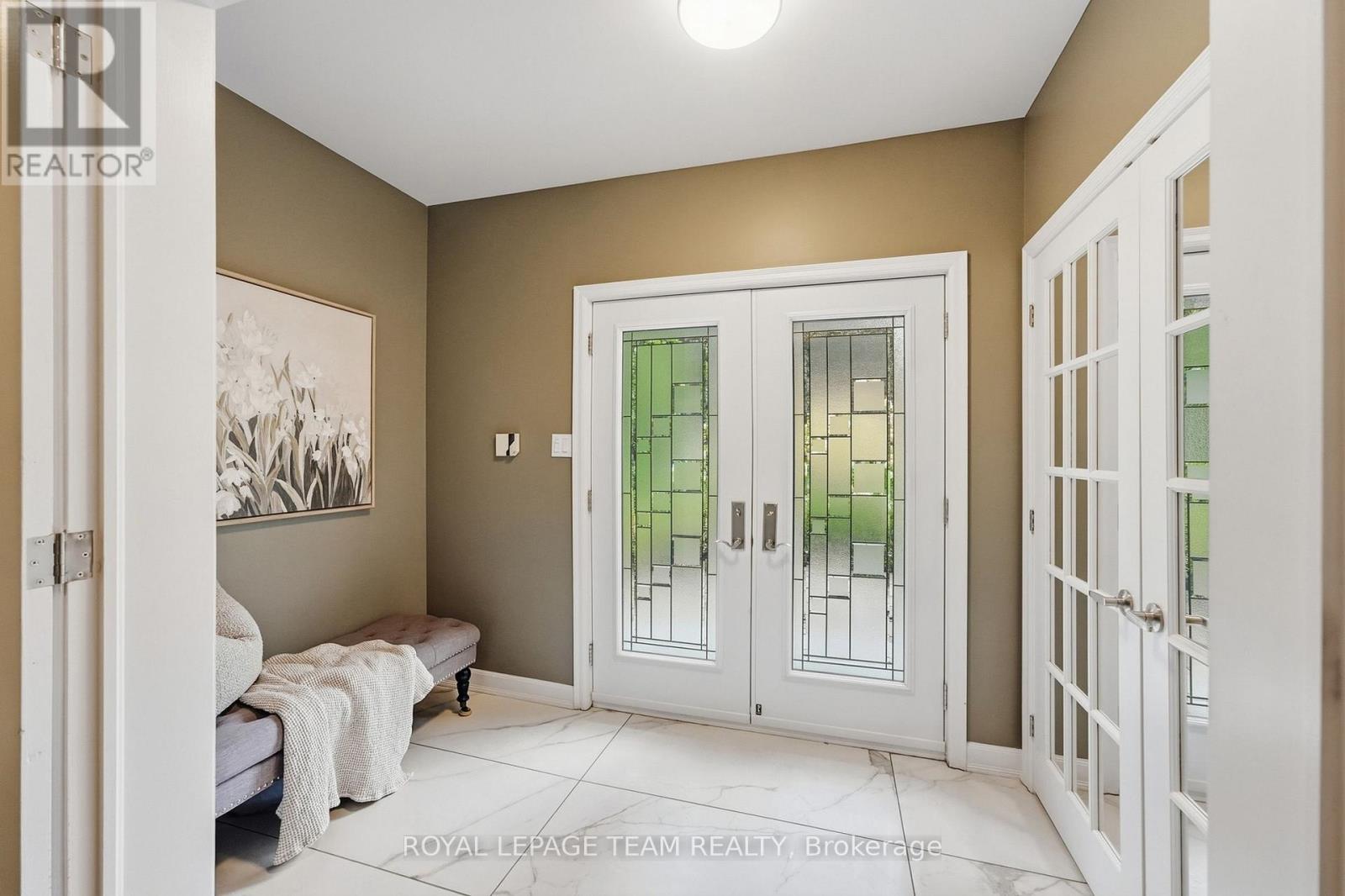 Large entry with french doors