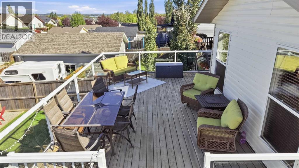 Large deck with glass railing
