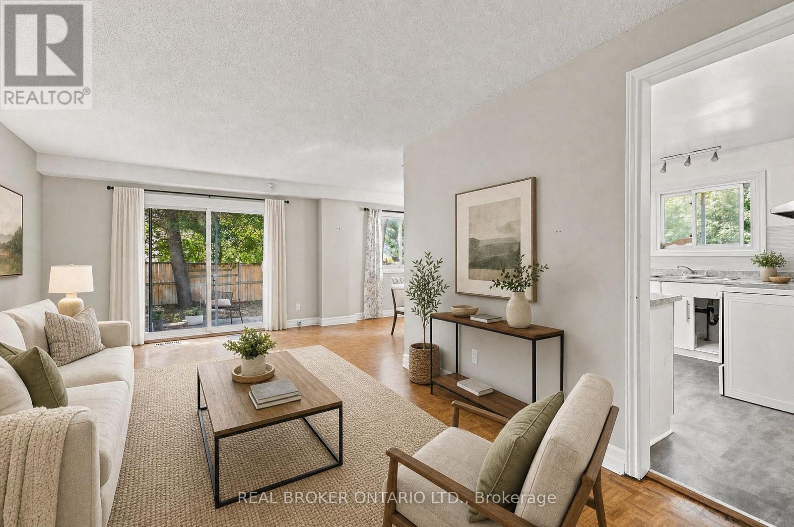 Living room is virtually staged.