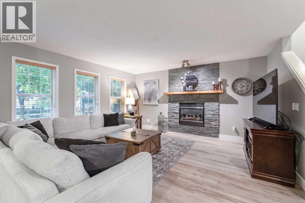 Cozy gas fireplace