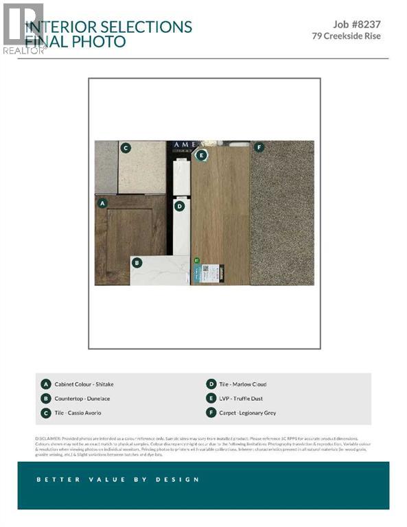 Interior Selections • 79 Creekside Rise SW
