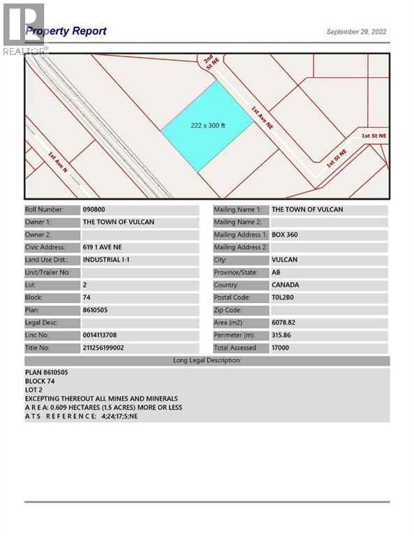 619 1 Avenue NE, Vulcan, Alberta, T0L2B0