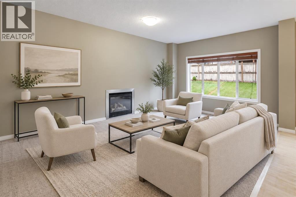 Living room with staging