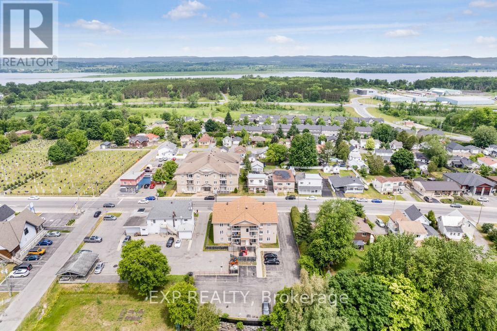 Bird-eye view of parking lot