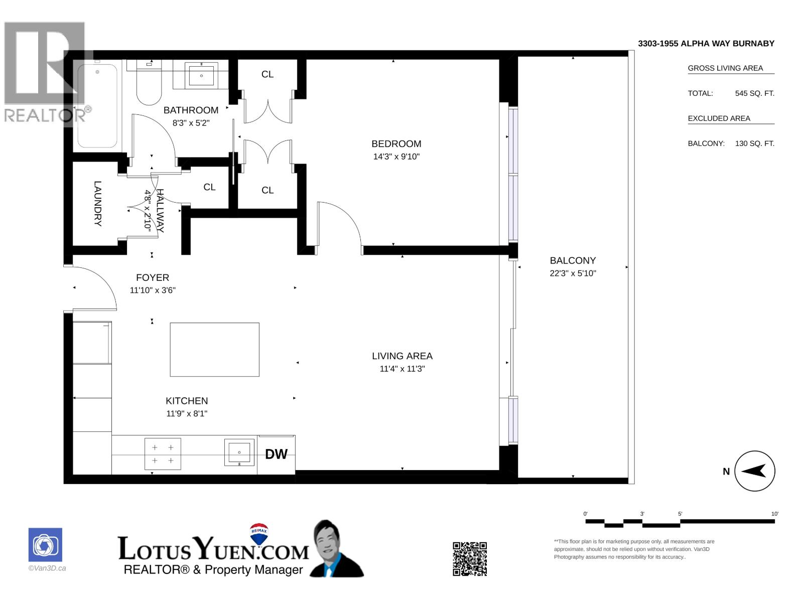 Unit 3303 · 1 bd