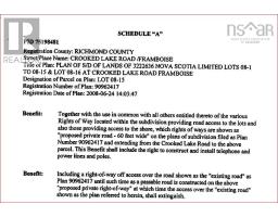 Lot 08-15 Crooked Lake Rd, Framboise, NS B2J1C4 Photo 8