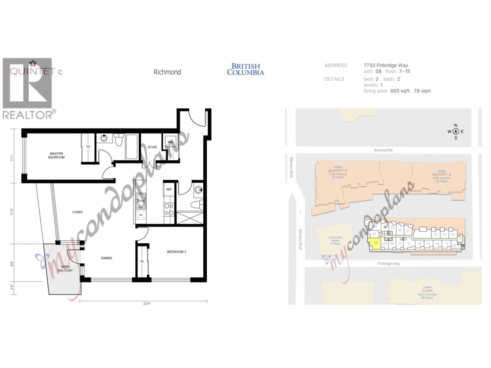 Unit 808 · 2 bd