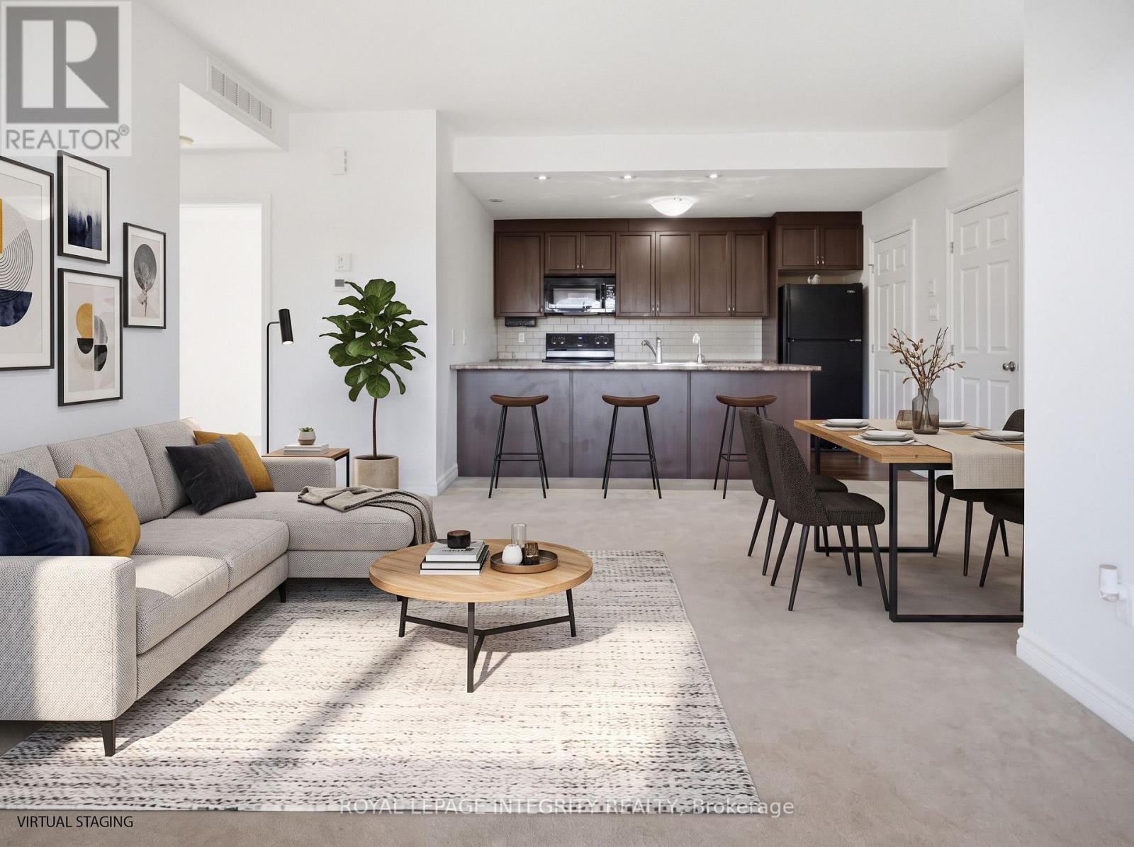 Living and Dining Room Virtually Staged.