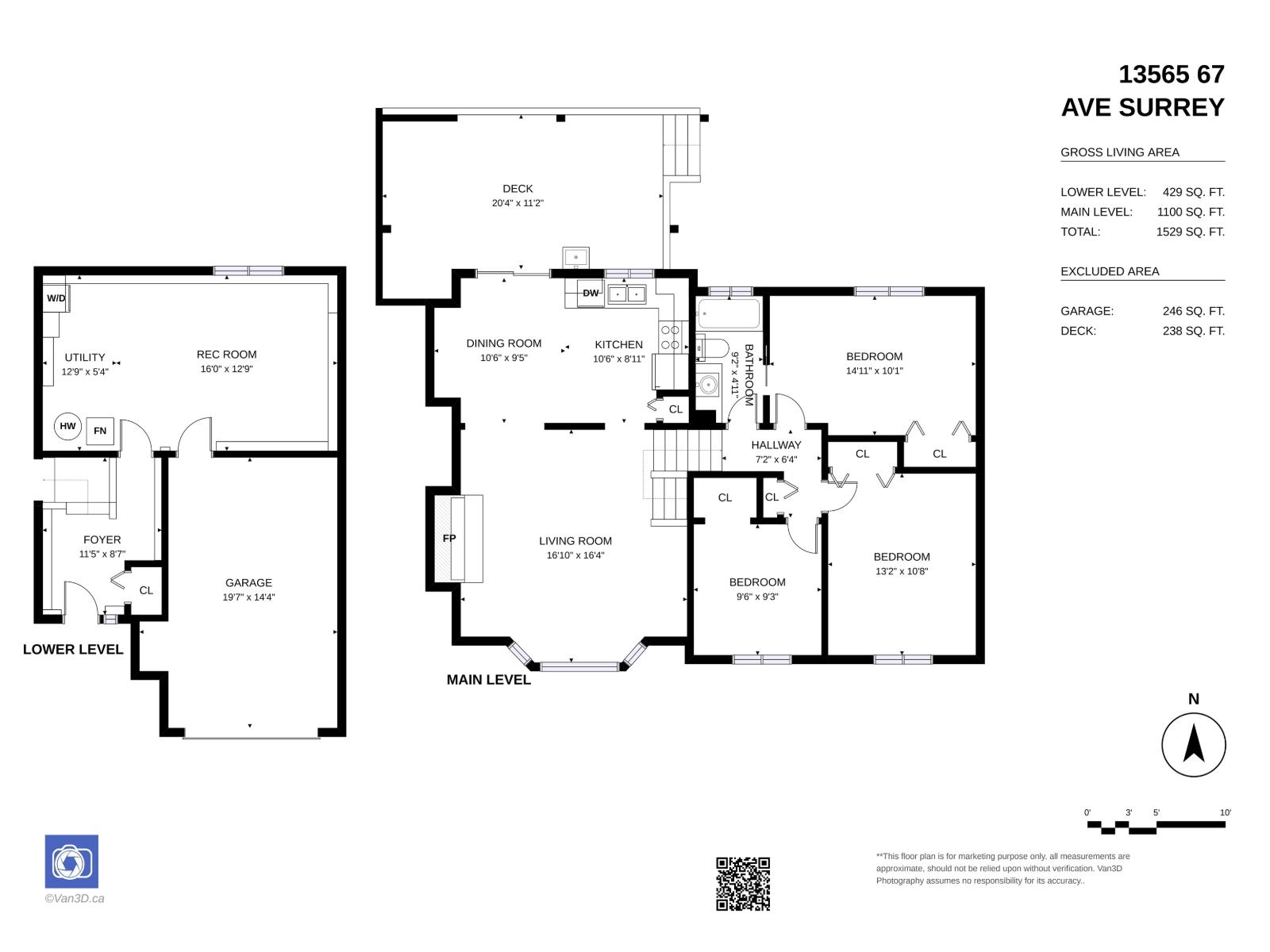 3 Bed, 1 Bath House for Sale in Surrey – 13565 67 AVENUE, Surrey – MLS# R3174409 - Image 24