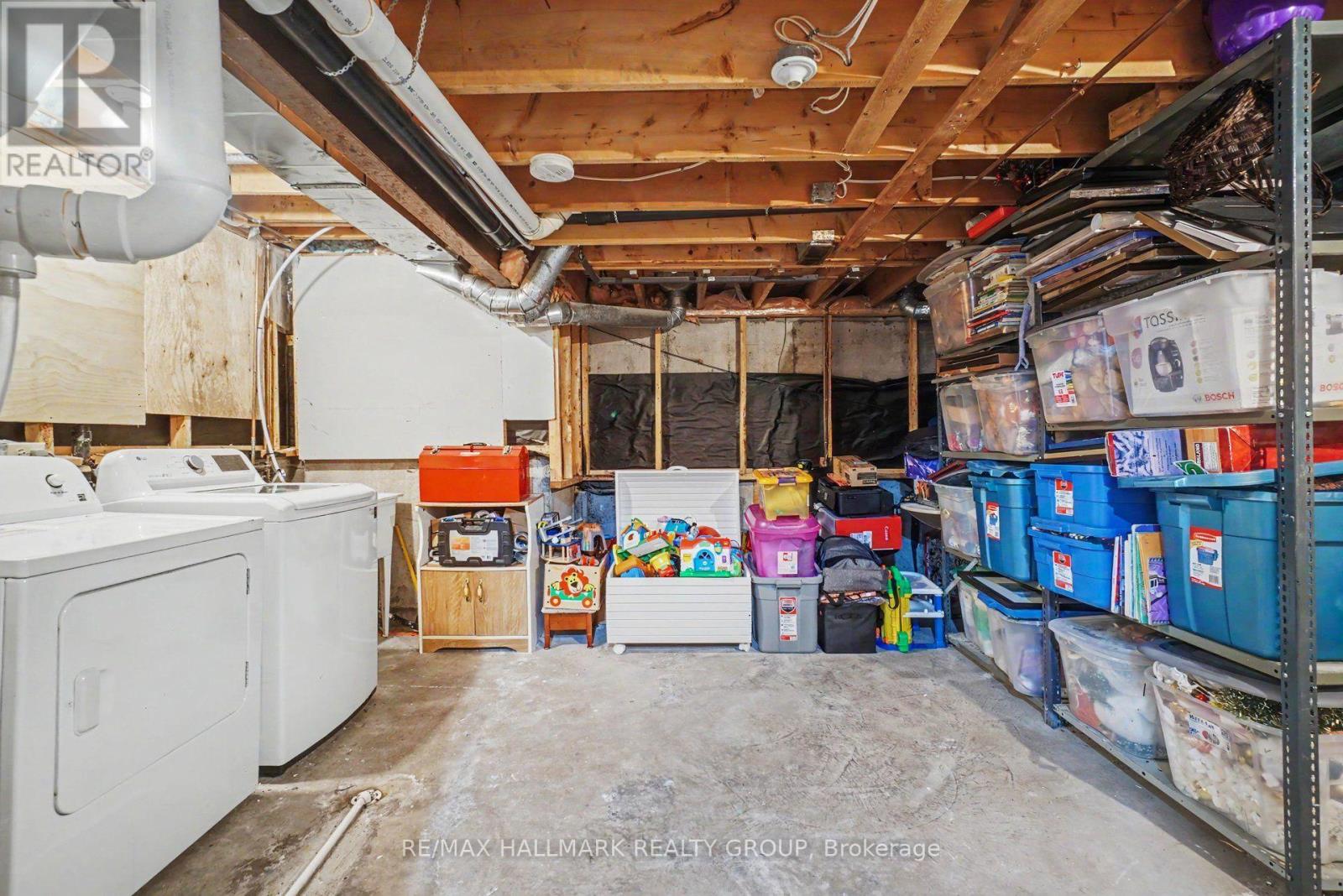 Laundry and storage in the basement