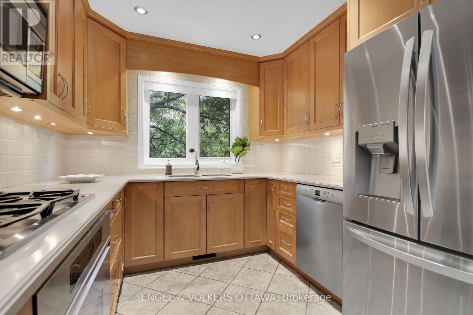 Kitchen with top of the line appliances.