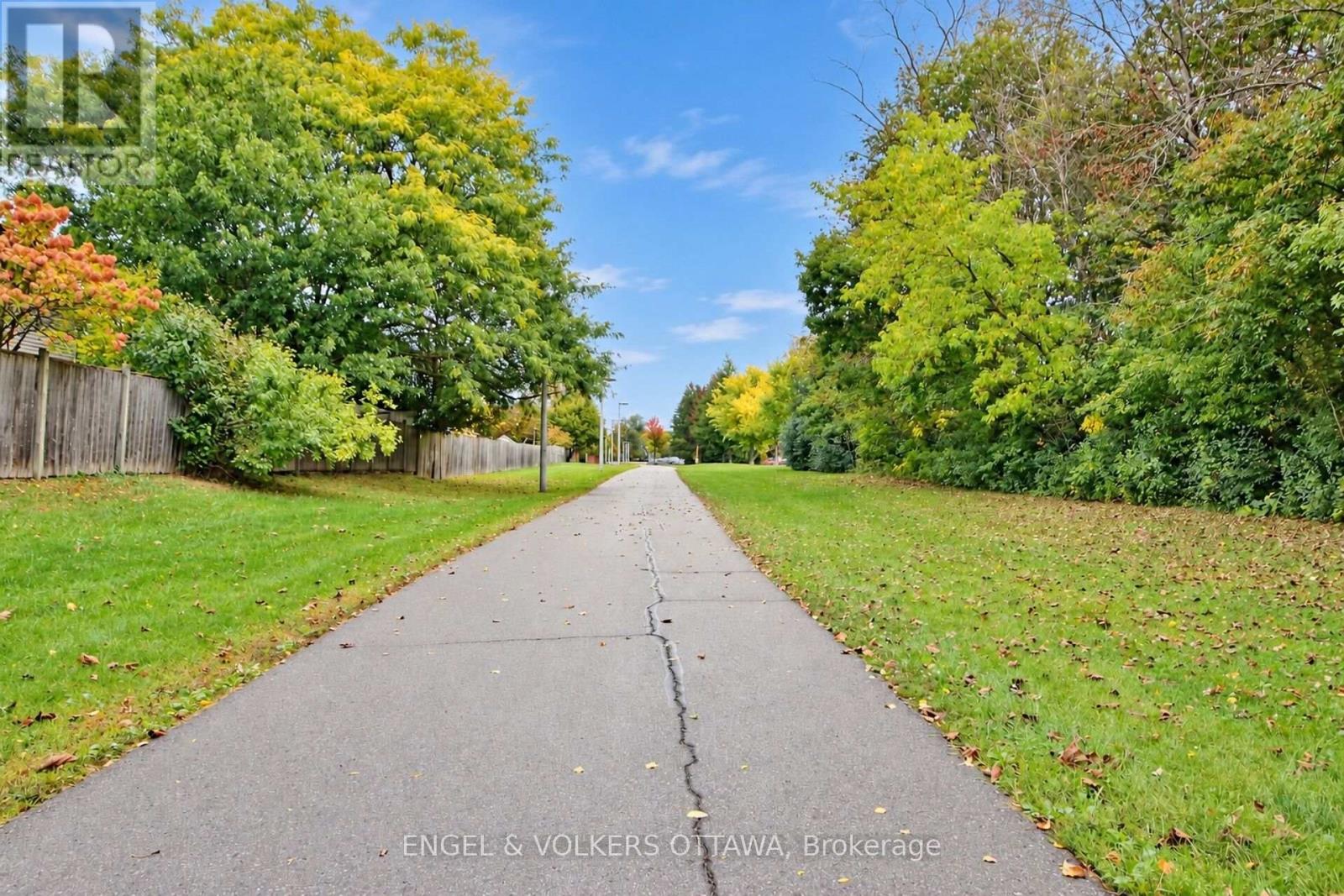Path directly behind home.