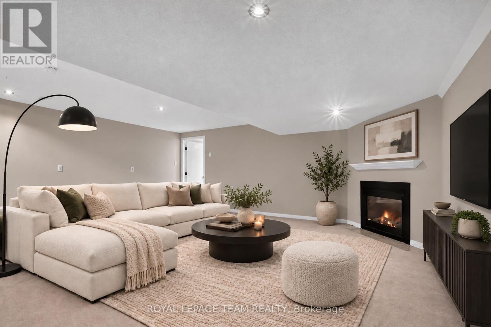 Family Room Virtually Staged
