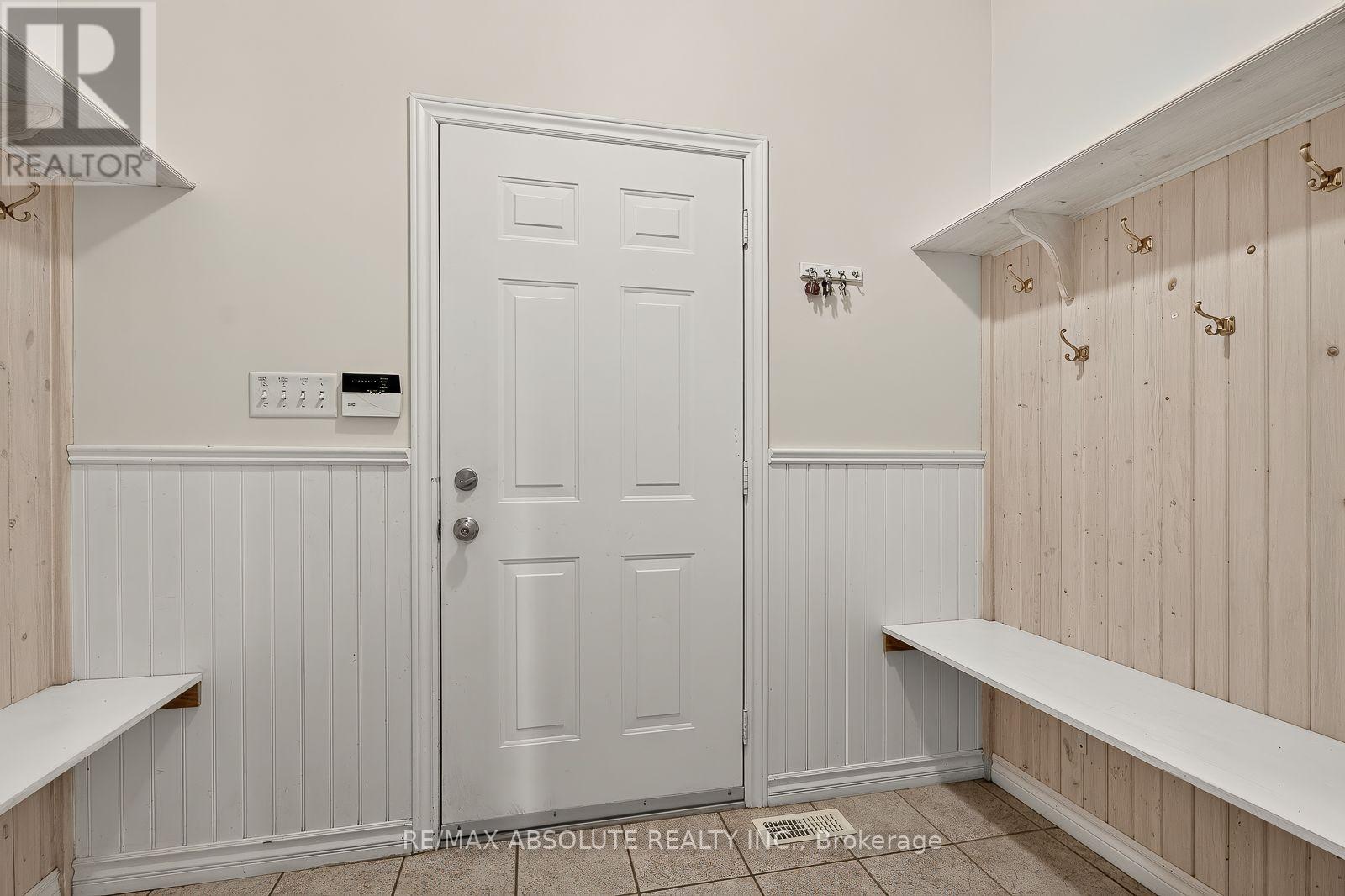 Benches in the mudroom