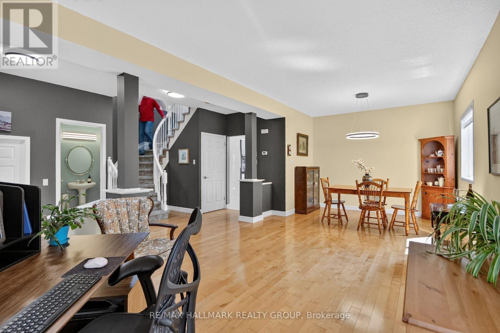 Living room and dining room