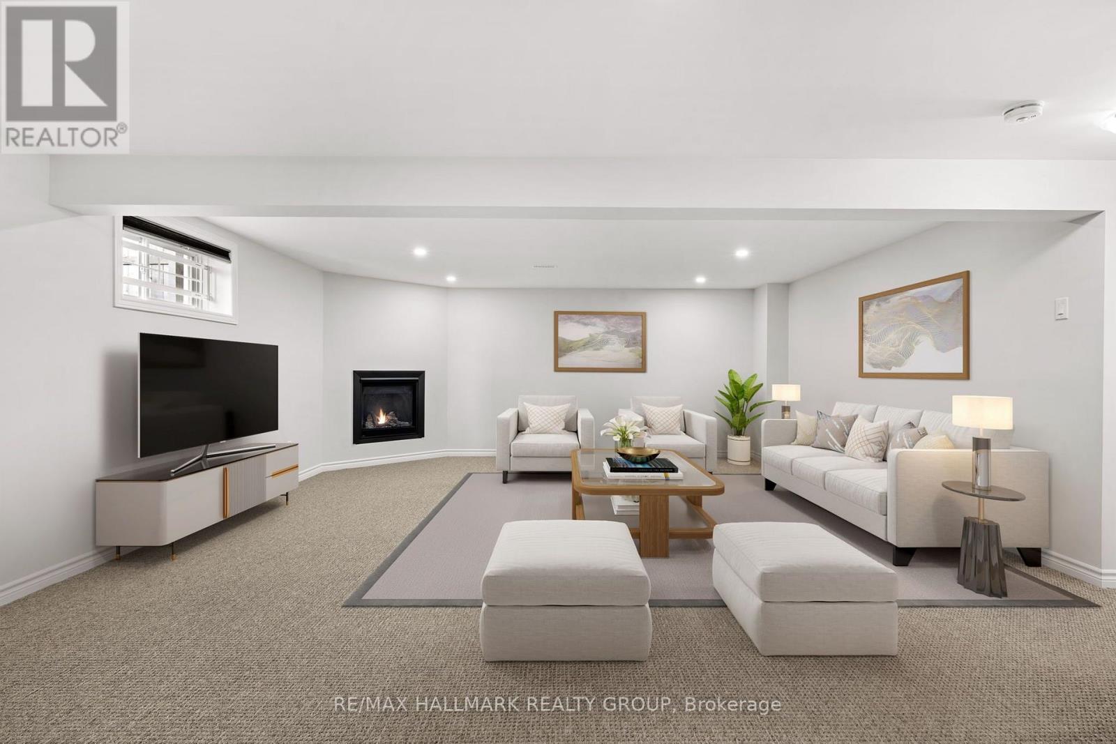 virtually staged rec room
