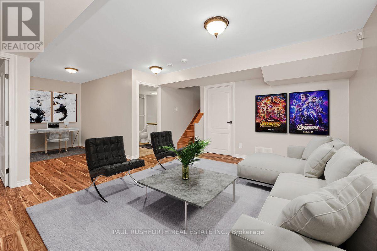 Virtually Staged-Basement Rec Room