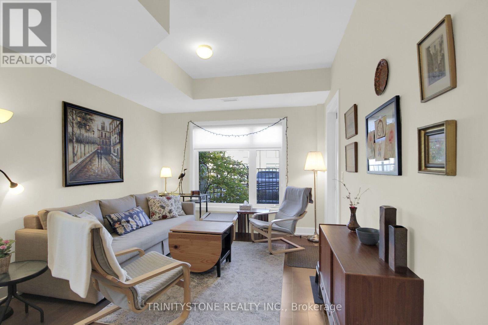 Living room with patio entry