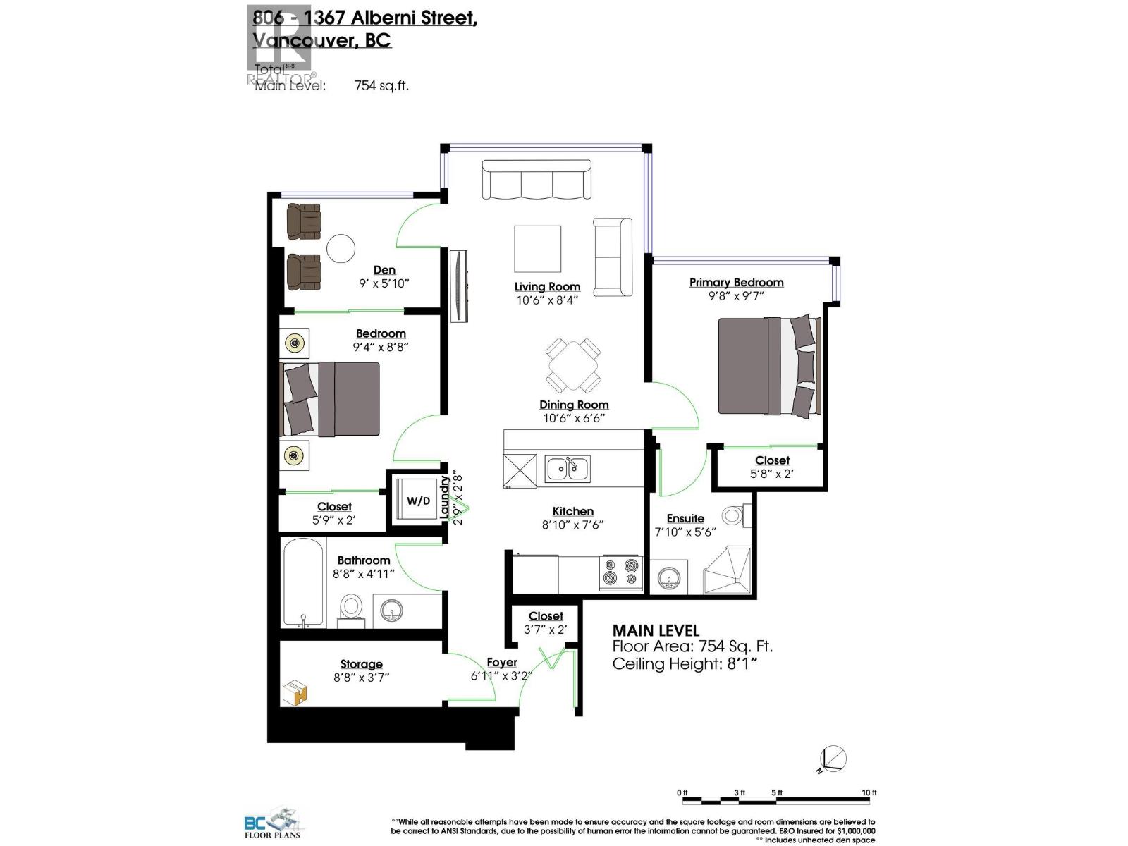 806 1367 ALBERNI STREET, Vancouver - Image 1