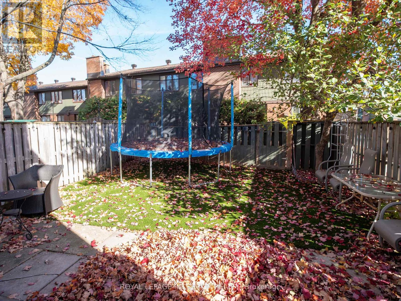 Backyard fun with a trampoline