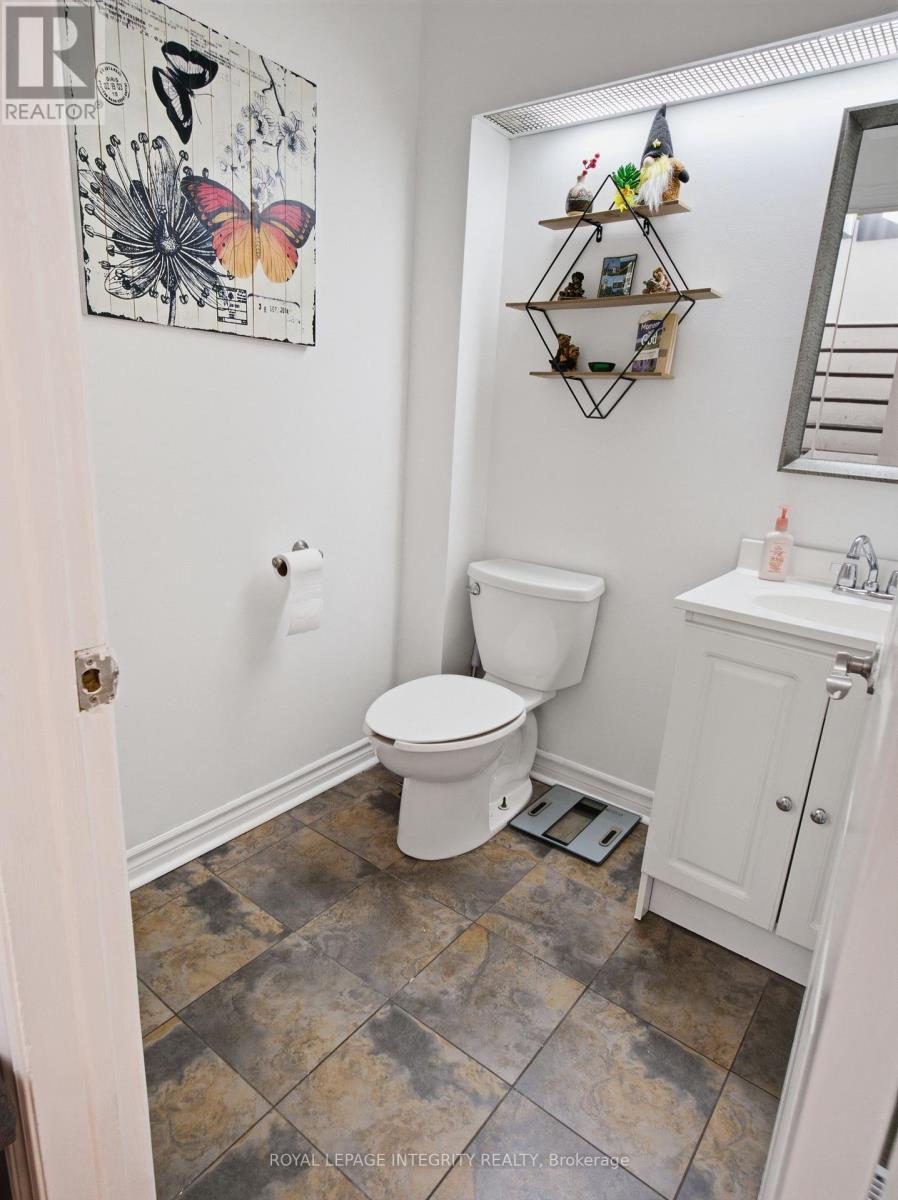 Stylish powder room for guests