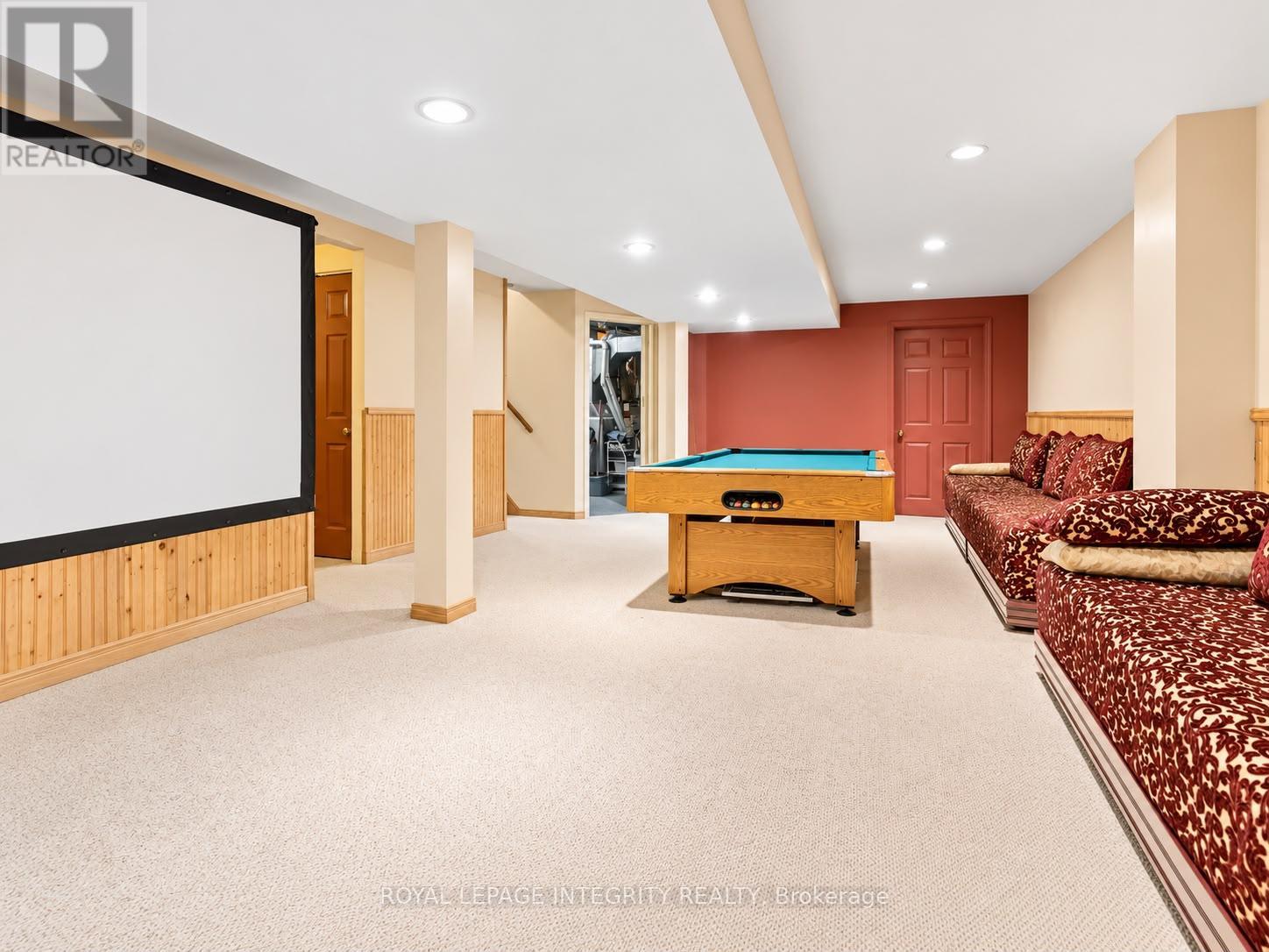 Spacious basement with large rec area and storage