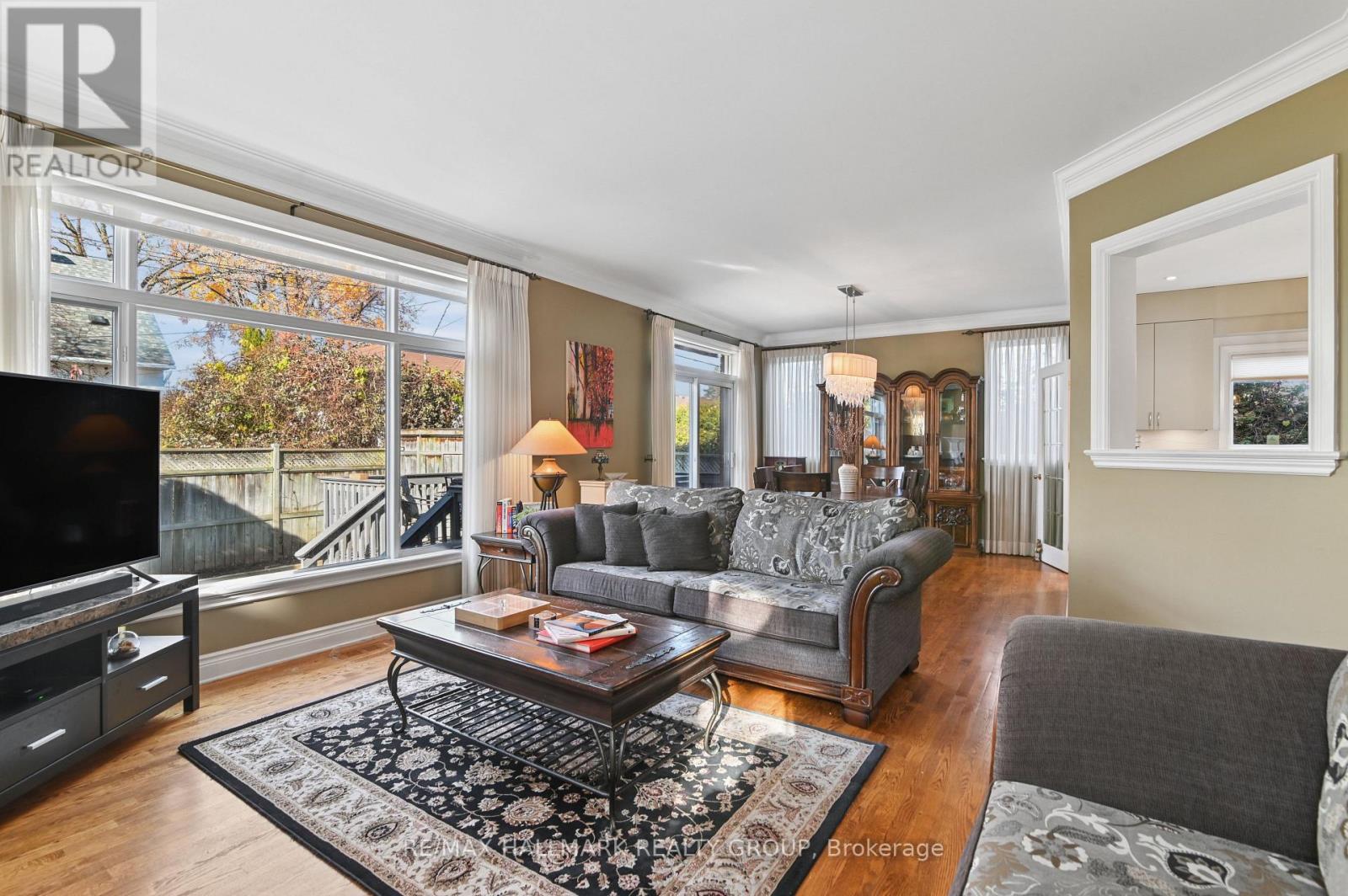 Main floor - Living Room overlooking Dining room