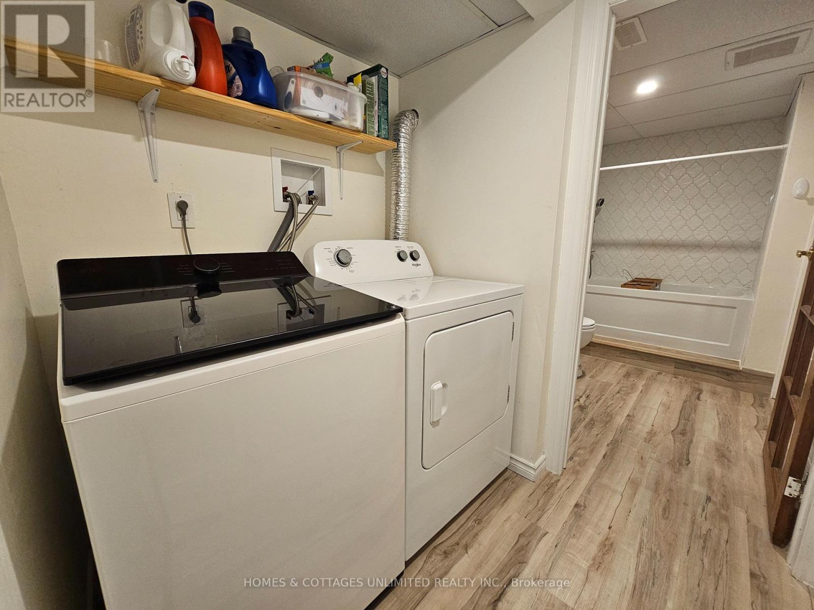 laundry in lower level
