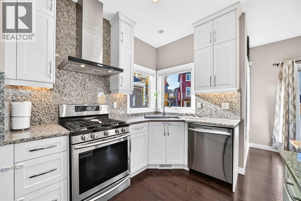 Gas Cooking And A Granite Backsplash