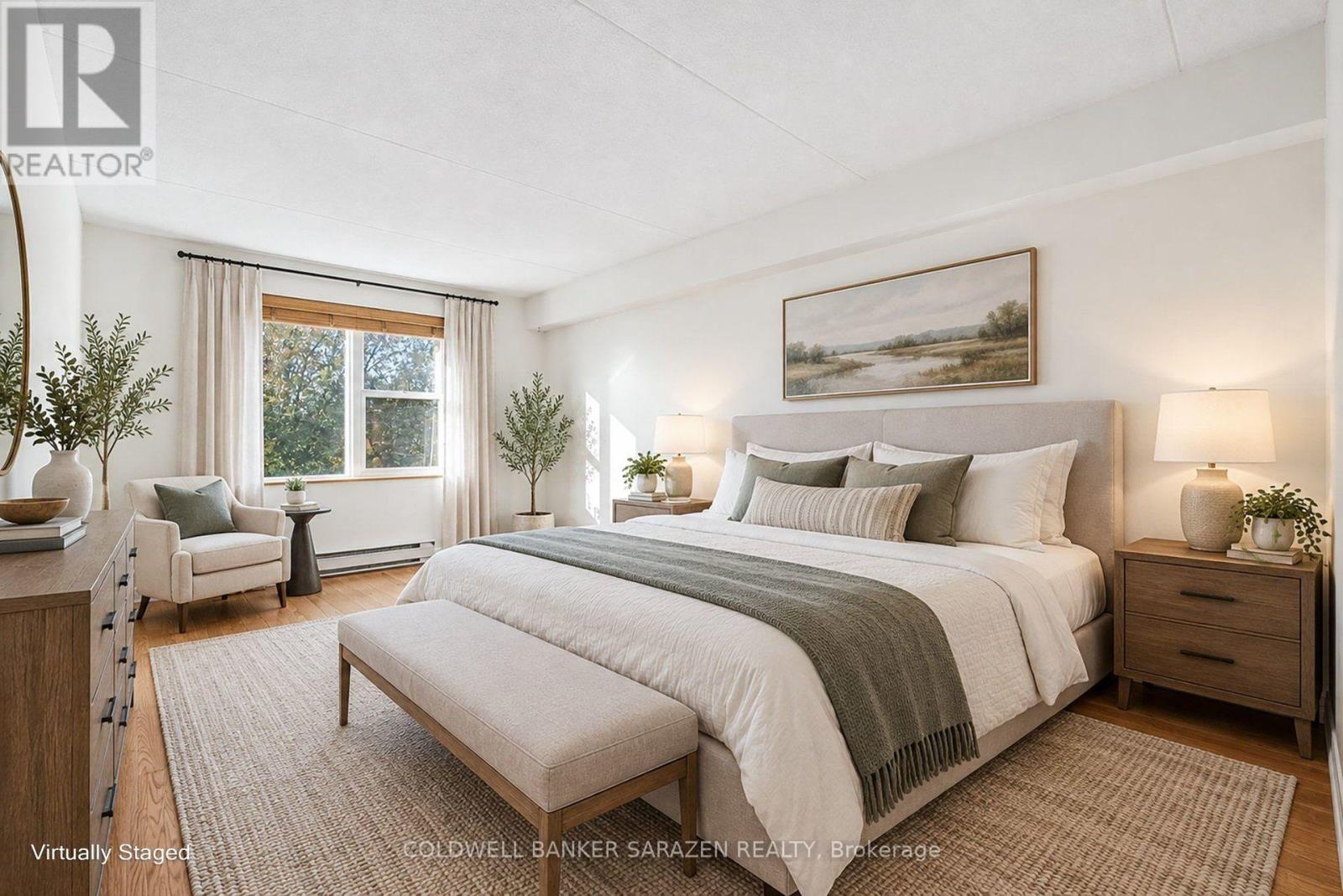 primary bedroom virtually staged