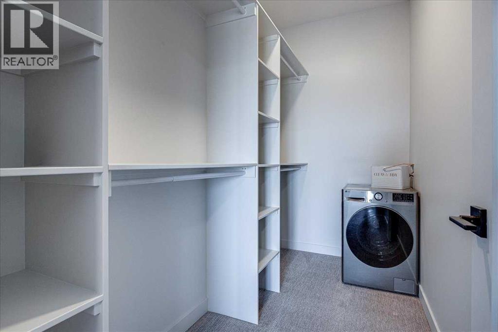 walk in closet with laundry