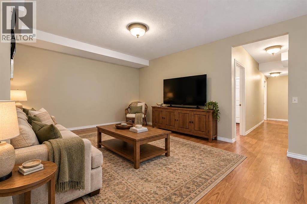 basement rec room virtually staged