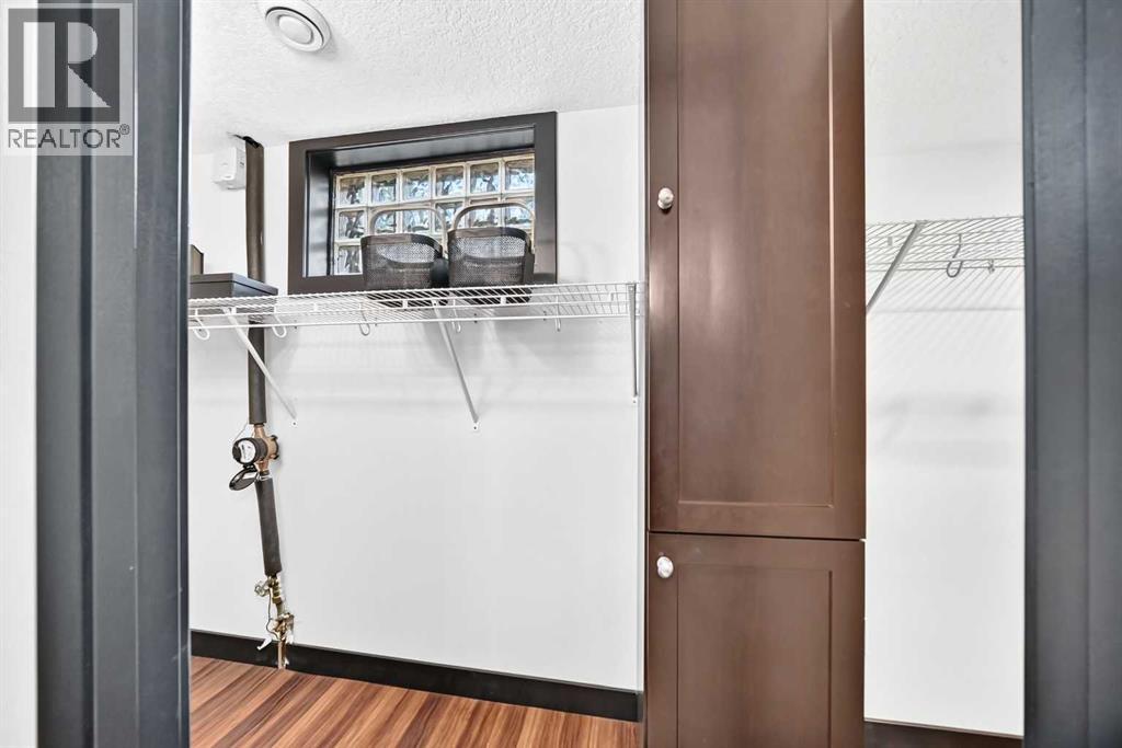 Basement walk-in closet