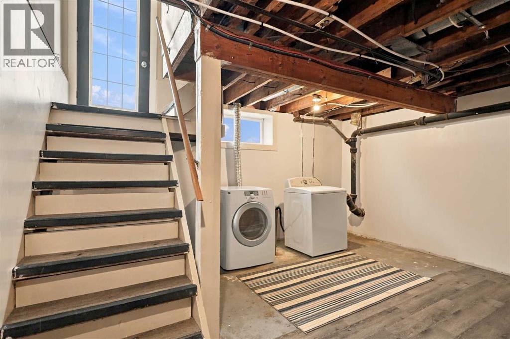 Basement laundry space